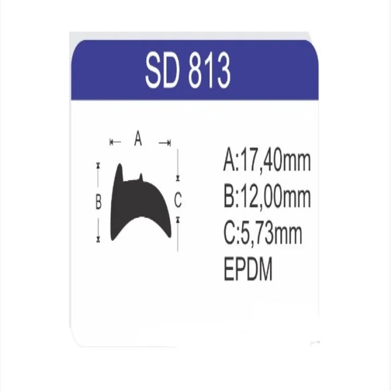 Borracha SD-813 - epdm guarnicao janela E porta - rolo 50 metros