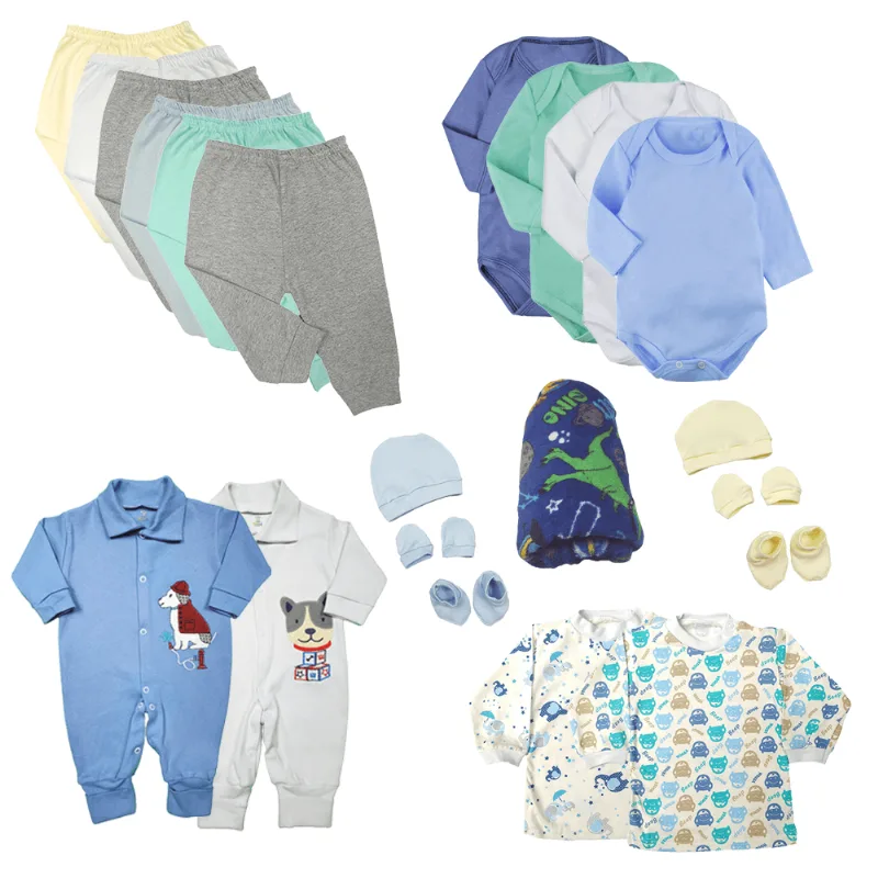 Kit Roupas De Bebê 21 Peças Enxoval Completo Menino E Menina