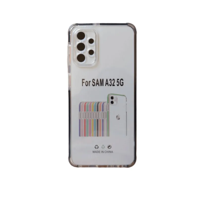 Capa Transparente Borda Color Samsung Galaxy A32 5G - Preto