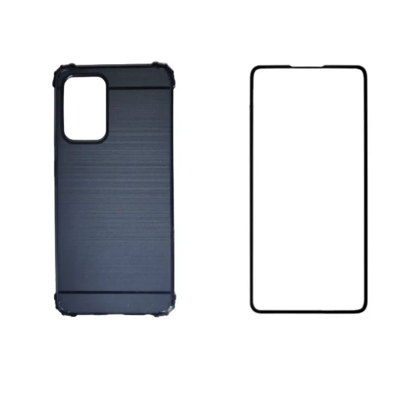 Kit Capinha Em Fibra de Carbono + Película 3D Samsung A52