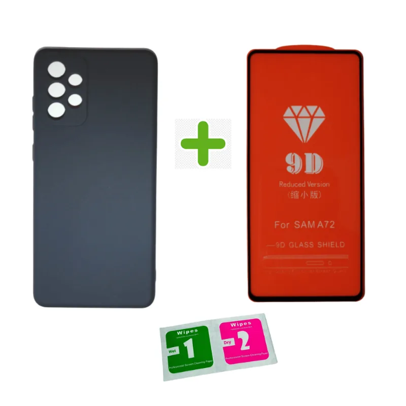 Kit Capinha Aveludada + Película 9D Para Samsung A72