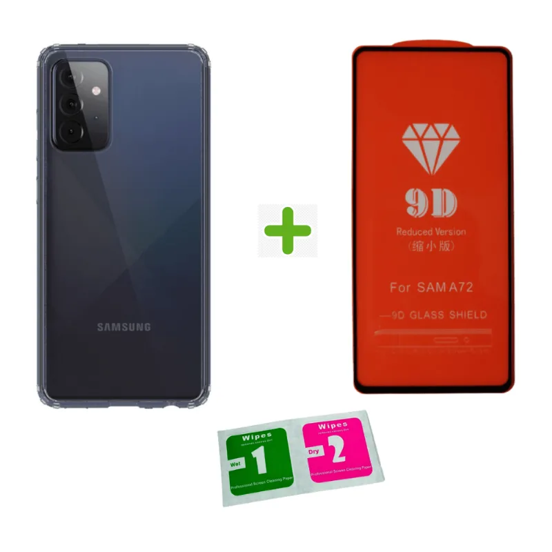 Kit Capinha Samsung A72 Capa Anti Impacto + Película 9D