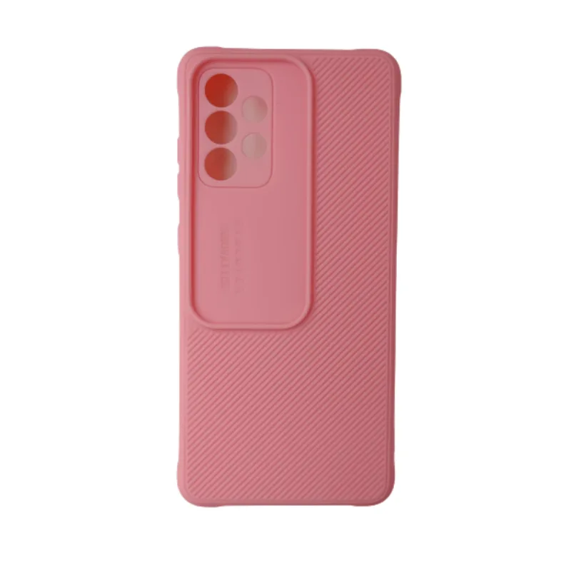 Capa Samsung A52 Emborrachada Canelada Com Proteção na Câmera - Rosa