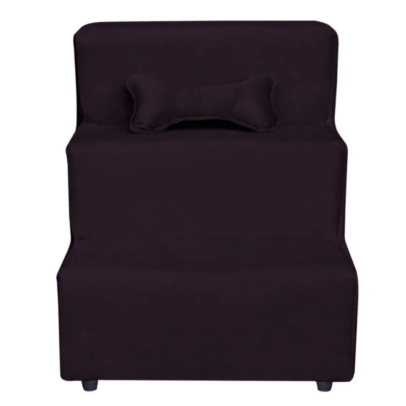 Escadinha Pet 3 Degraus Cachorro E Gato Veludo Roxo - OUTRAS