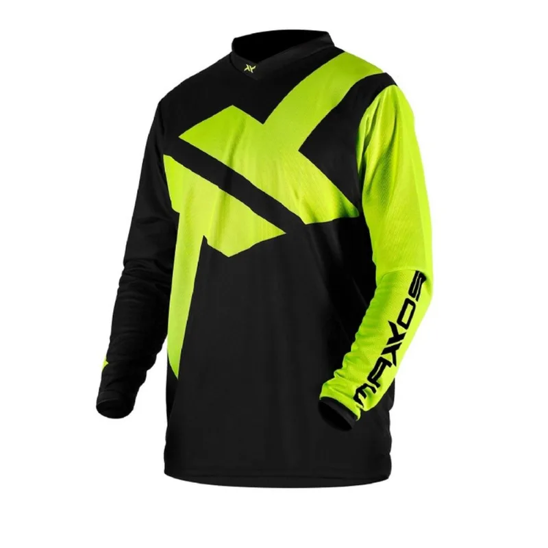 Camisa motocross mattos racing icon 23 amarelo fluor G