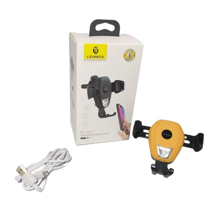 Suporte Para Carregador Wirelles Le -224 Amarelo Cor Amarelo