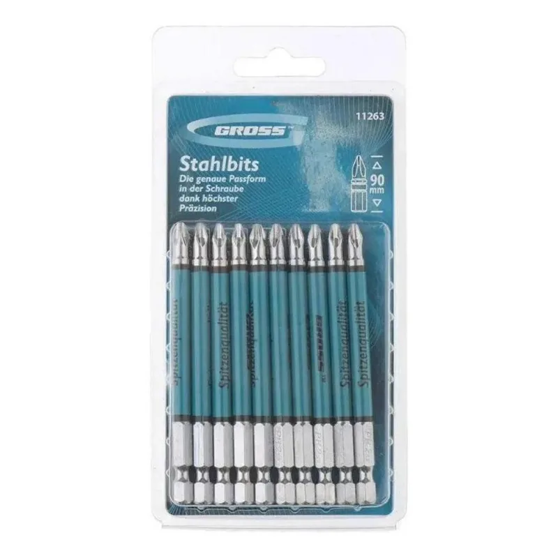 Ponta Bits Ph2 90mm Ponteira Magnética Kit 10 Peças Gross
