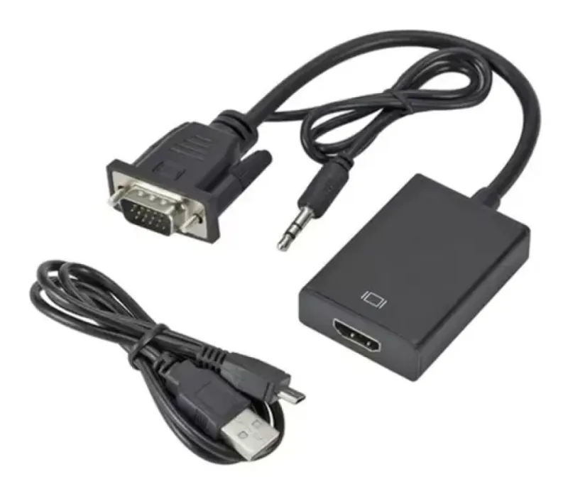 Conversor Vga Macho Para Hdmi Fmea Notebook Pc - LEHMOX - Informática