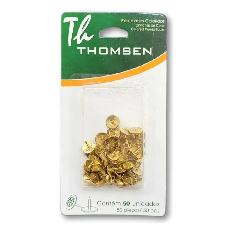 3x Cartela Tacha 50 Pçs / Percevejos Thomsen Todas Cores