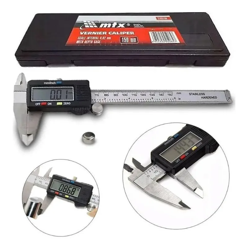 Paquimetro Digital 150mm Inox Profissional Com Estojo Mtx