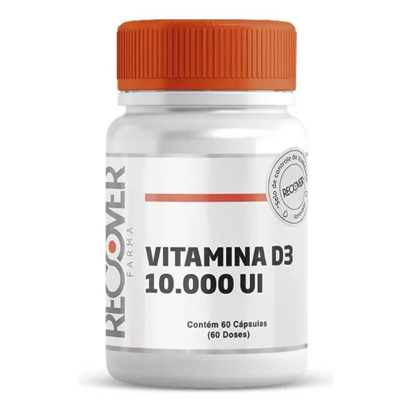 3x Vitamina D3 10.000ui - 60 Cápsulas Sabor Natural