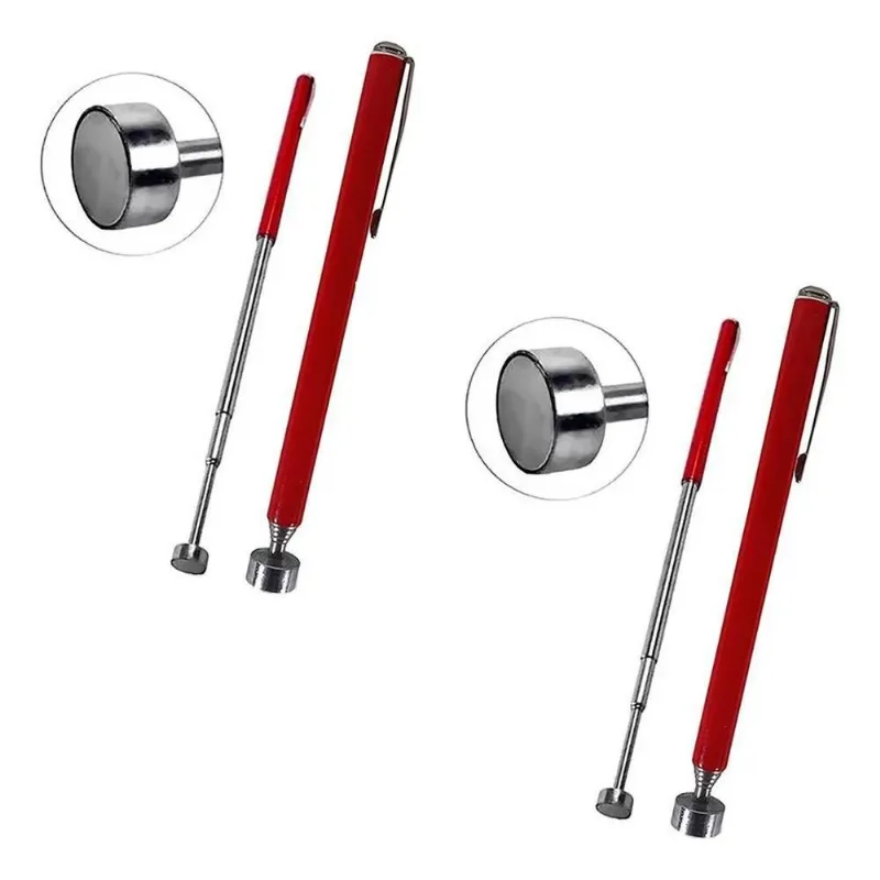 3x Kit 2 Imã Telescópico Magnético Caneta Antena Metal 61 Cm