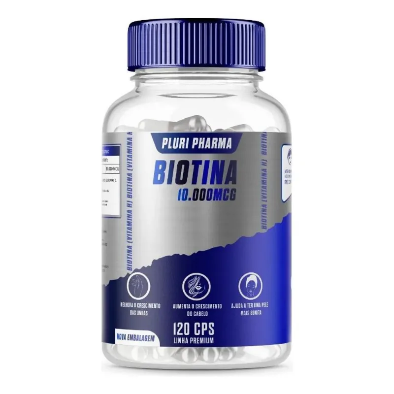 3x Biotina 10.000mcg 120 Capsulas Sabor N/a