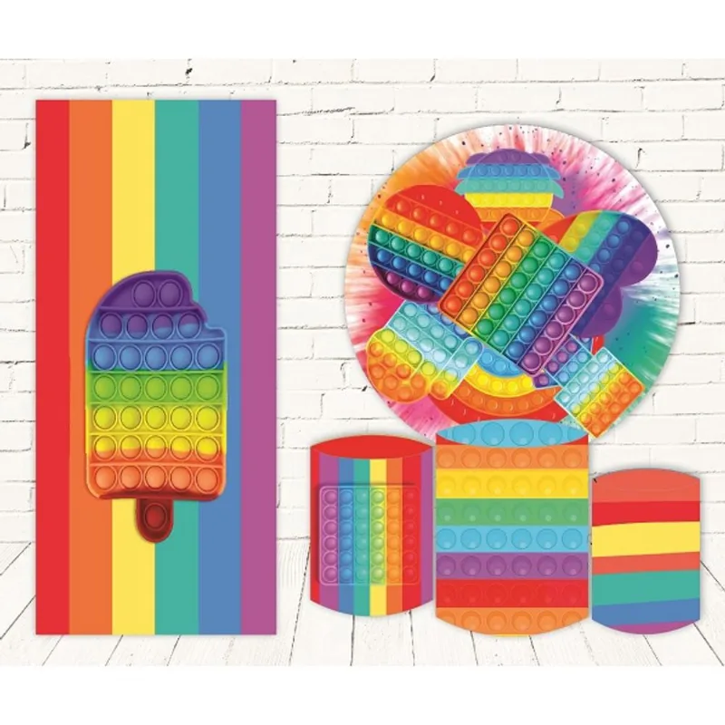 Trio Capa Cilindros Pop It + Kit Painéis Casado