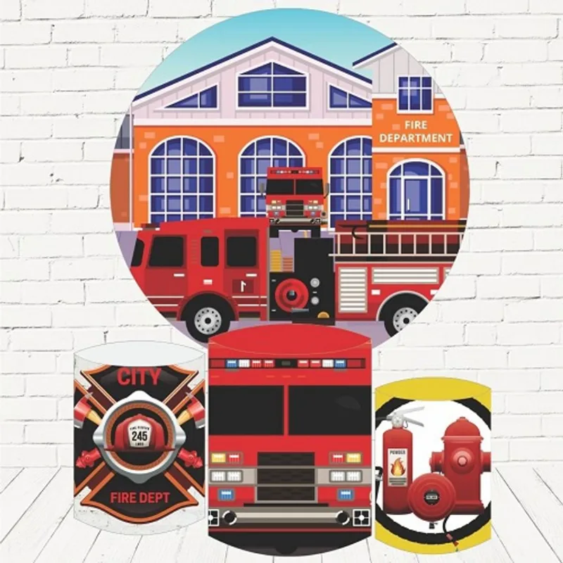 Trio Capa Cilindros + Painel Sublimado Bombeiros C/Elást