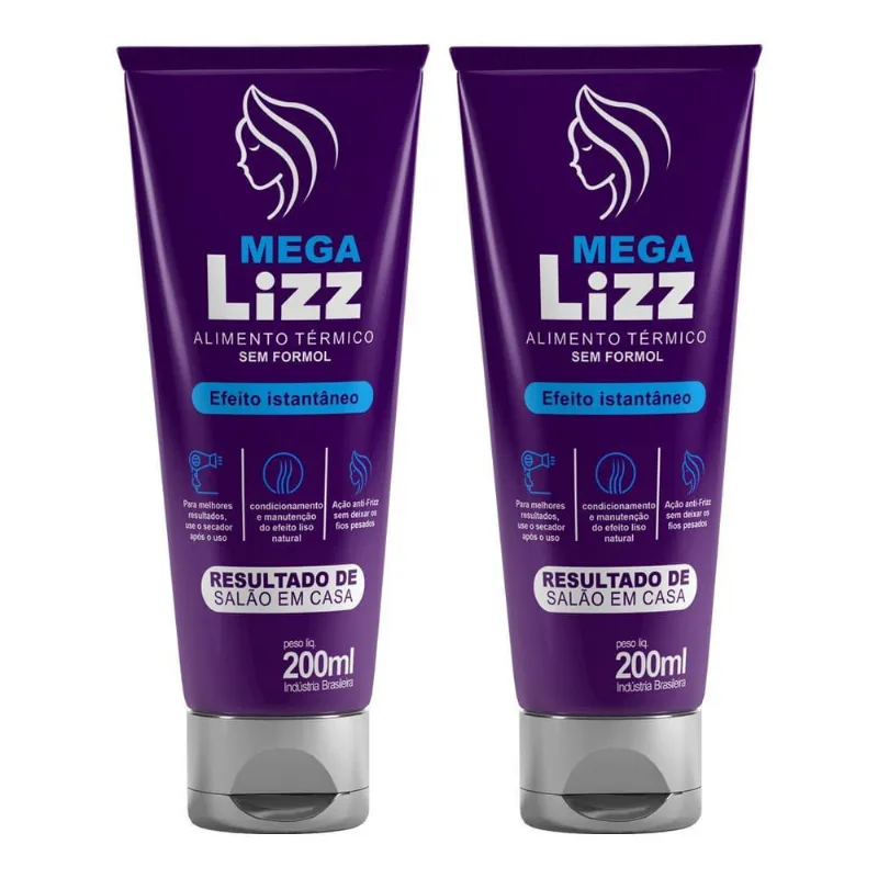 Kit 2 Megalizz Progressiva De Chuveiro 200Ml