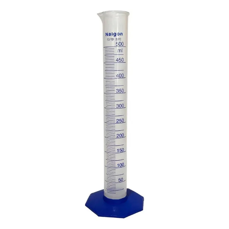 3x Proveta De Plástico Graduada Autoclavável 500 Ml - Nalgon