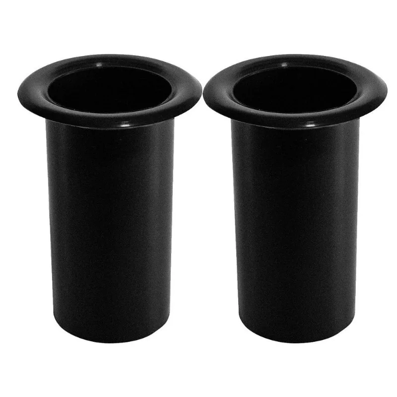 Kit 2 Duto 2 Polegadas Preto Acabamento Caixa Som Force One