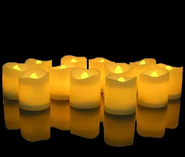 Kit 12 Velas Led Branco Quente Baterias Inclusas Decoração