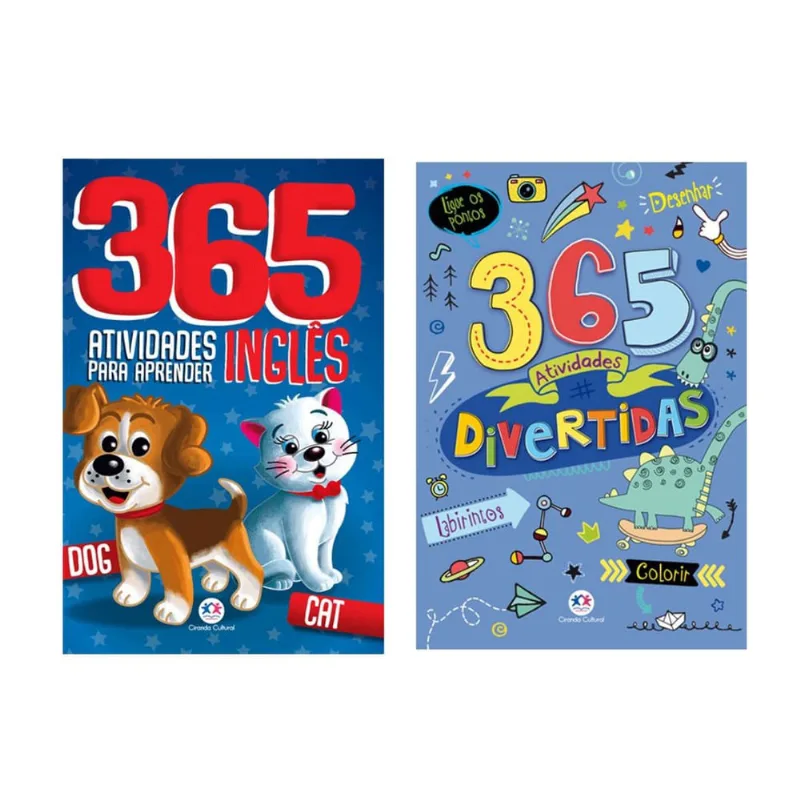 Kit coleção 2 livros 365 atividades divertidas e colorir