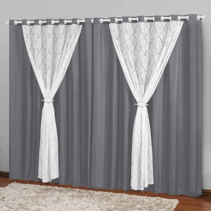 Cortina para Decoração Sala/Quarto 3,00 Metros Marrocos
