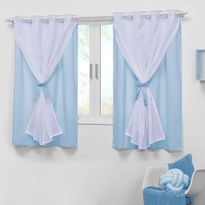 Cortina para quarto de bebê 2,20x1,30 menino ou menina Teen Cortina para quarto infantil 2,20x1,30 menino e menina Teen