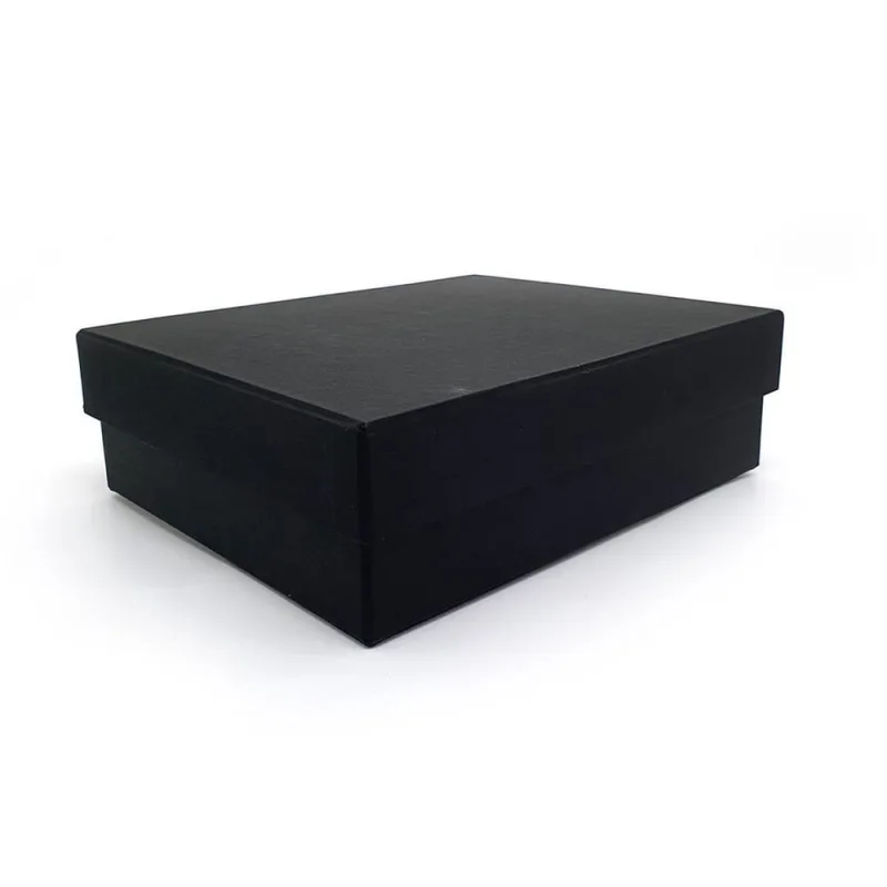 Caixa de Presente Cartonada Preta 20x25x10 - Papelão Rígido - Não Disponível - Papelaria