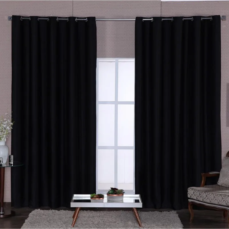 Cortina Para Sala E Quarto Blecaute 4,00M X 2,80M Preto