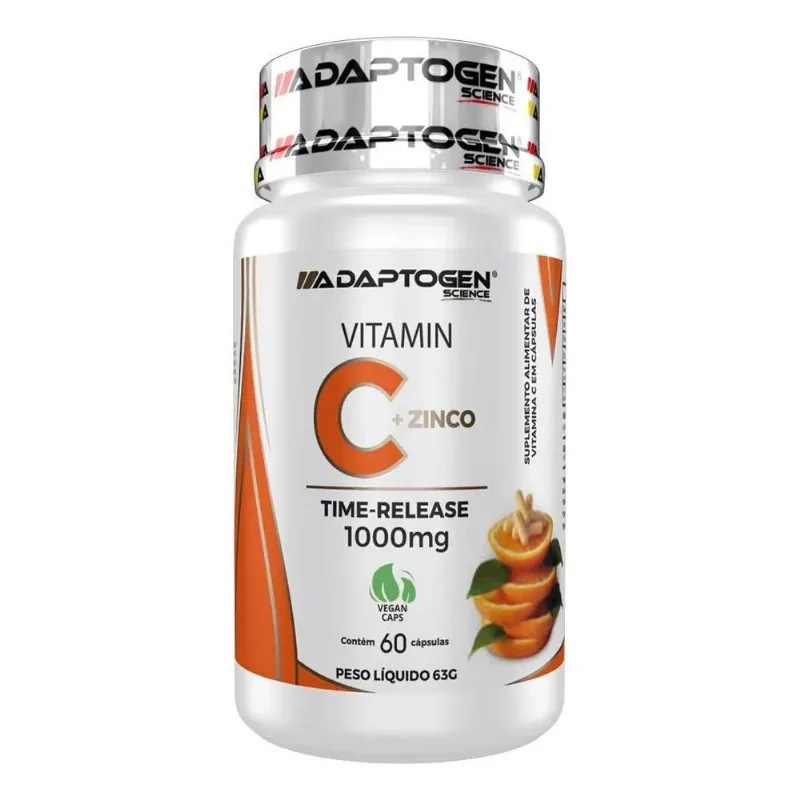 Vitamina C 1000mg 60 Caps - Adaptogen Science Sabor Sem Sabo