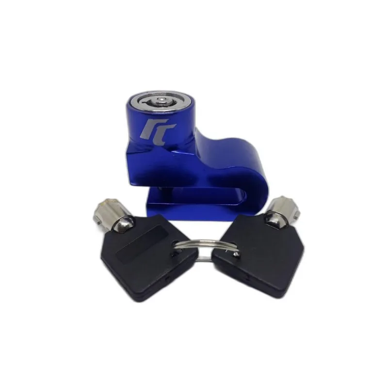 Cadeado Trava Anti Furto Para Disco Freio Moto Azul