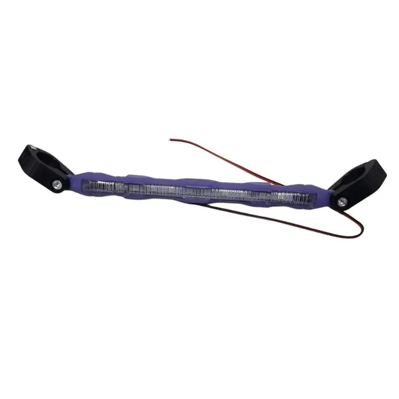 Barra Travessa Barrinha Guidão Moto Bike Roxo Led Colorido