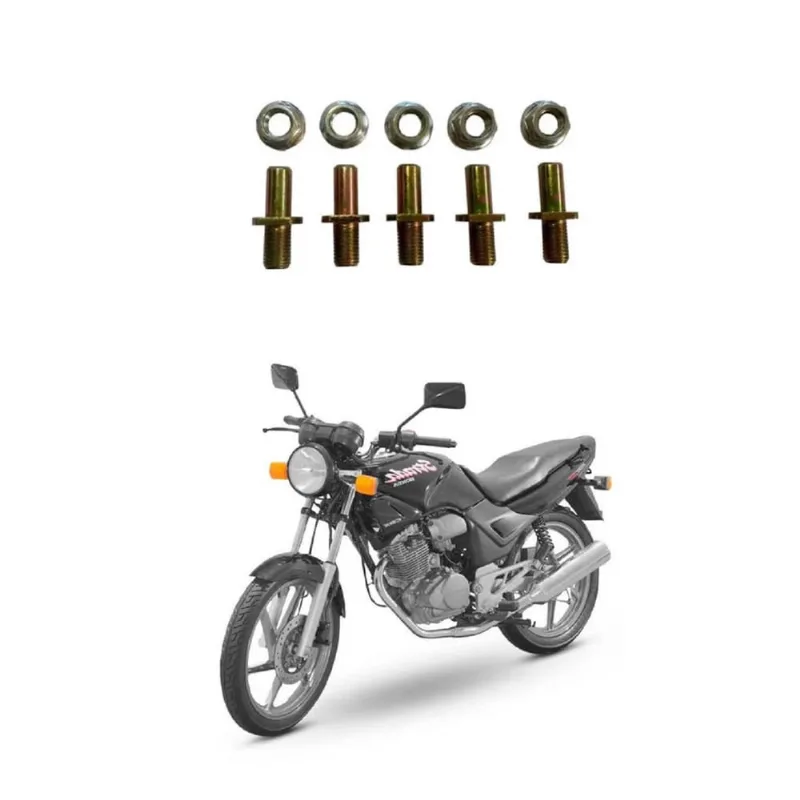 Kit Prisioneiro Coroa Honda Cbx 200 Strada Com Porca