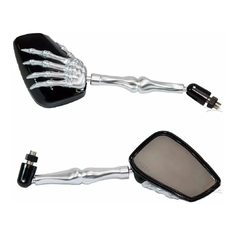 Espelho Retrovisor Bros 125 150 160 Skull Caveira
