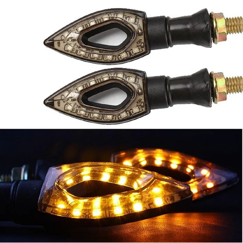 Kit 4 Mini Pisca Led Esporti Moto Flexa Seta Universal Preto