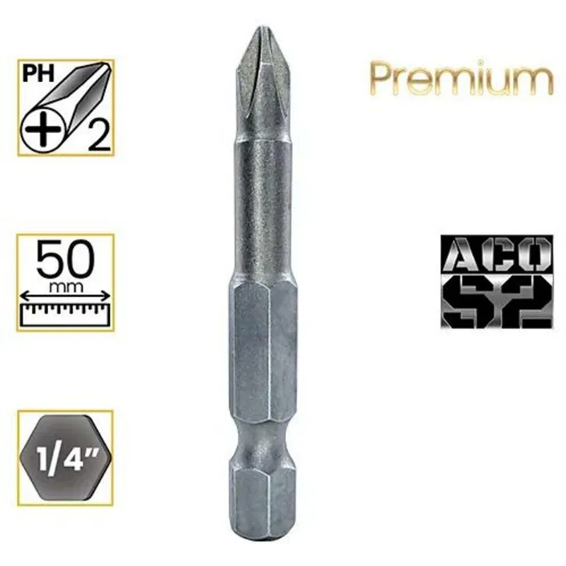 Ponta Phillips Ph2 50mm Enc 1-4 Premium Máximo Rendimento Vip Industrial