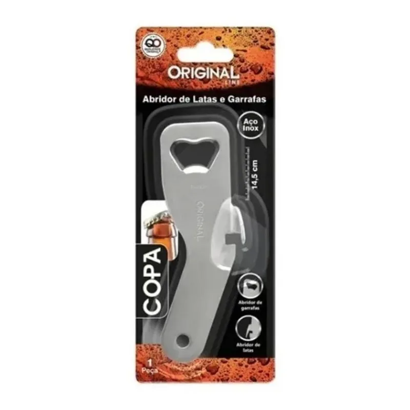 Abridor De Latas E Garrafas Inox Profissional Grande