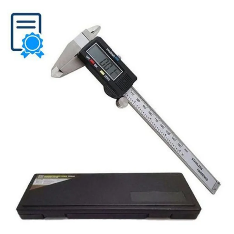 Paquímetro Digital 150mm Inox Com Certificado Rastreável Rbc