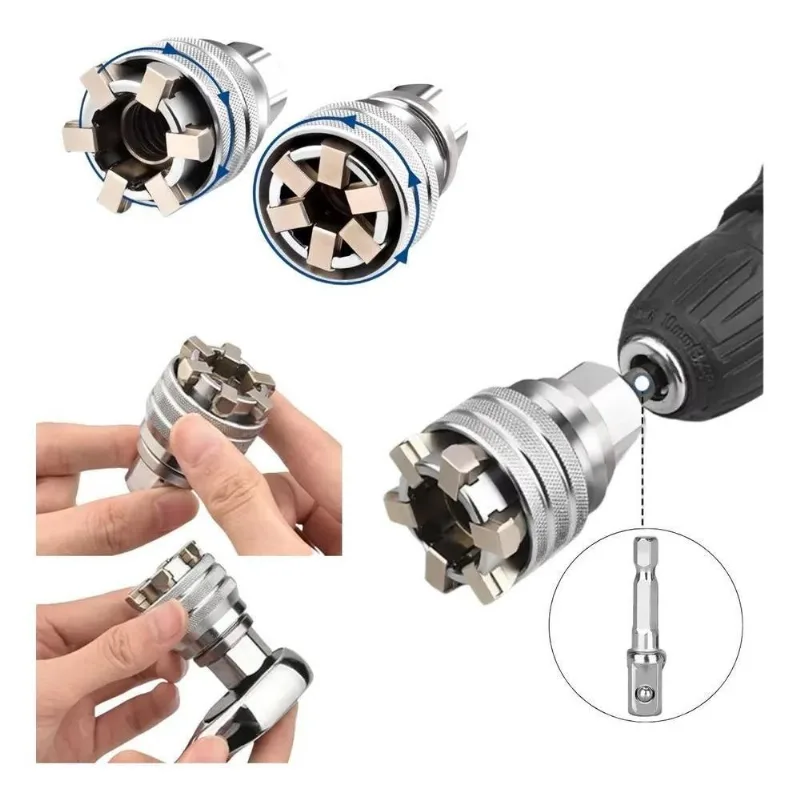 Chave Soquete Universal Ajustável 10-19mm Alta Resistência