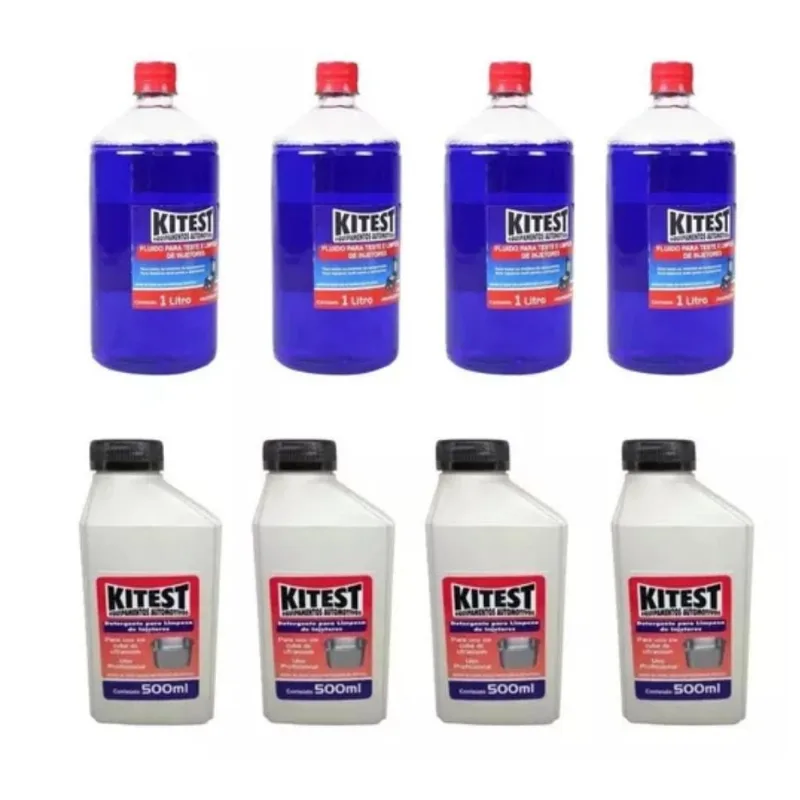 4 Fluidos Para Bicos Injetores + 4 Detergentes 500ml Kitest