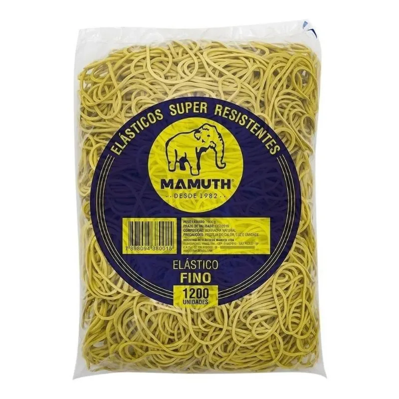 Elástico De Borracha Para Oficina Mamuth 18 Amarelo En Envel