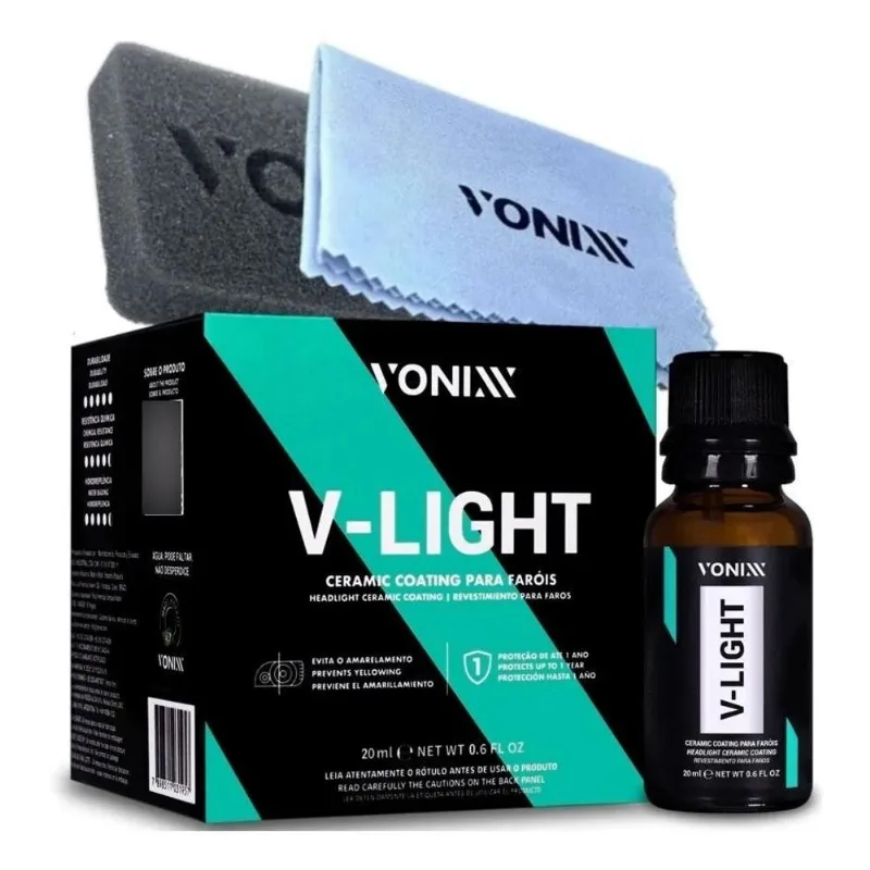 Vitrificador Restaurador Para Faróis V-light 20ml Vonixx
