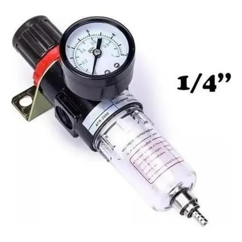 3x Filtro Regulador Ar Compressor 1/4 Completo