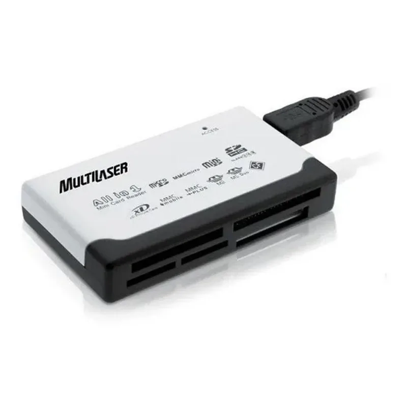 Leitor Cartões Multilaser 6 Slots Adaptador 46 Em 1 Ac076