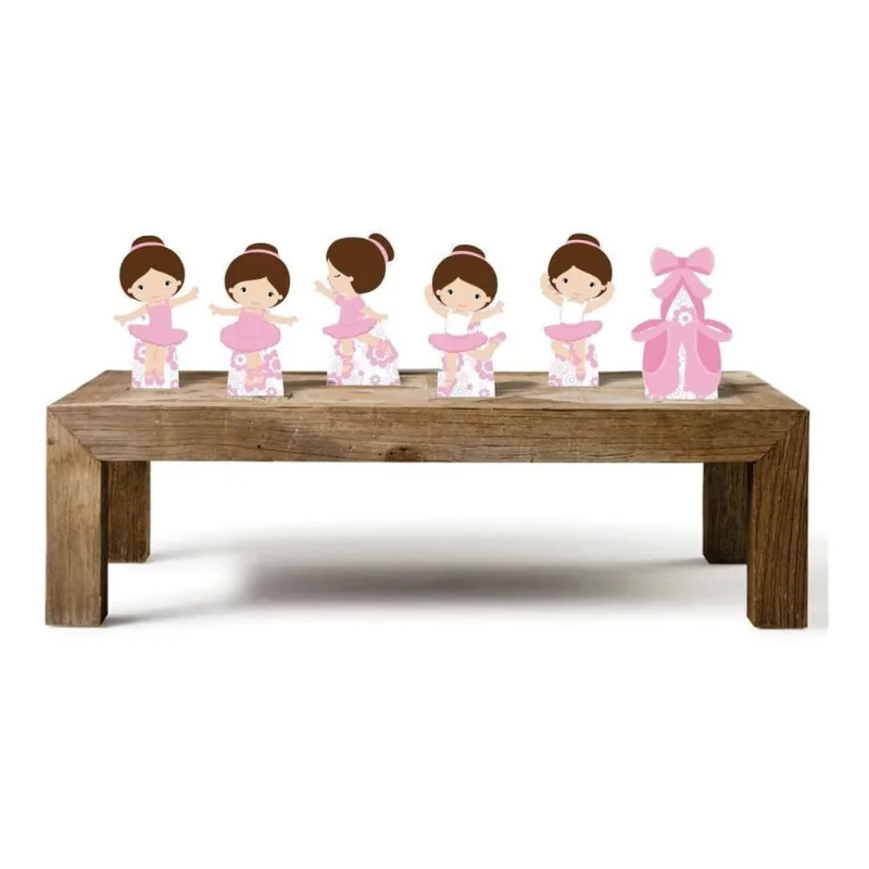 Bailarina Morena Kit 6 Displays De Mesa Totens De Decoração