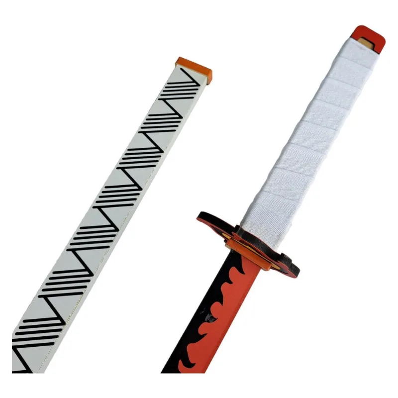 Katana Lamina De Mdf Cosplay Kyojuro Rengoku Demon Slayer