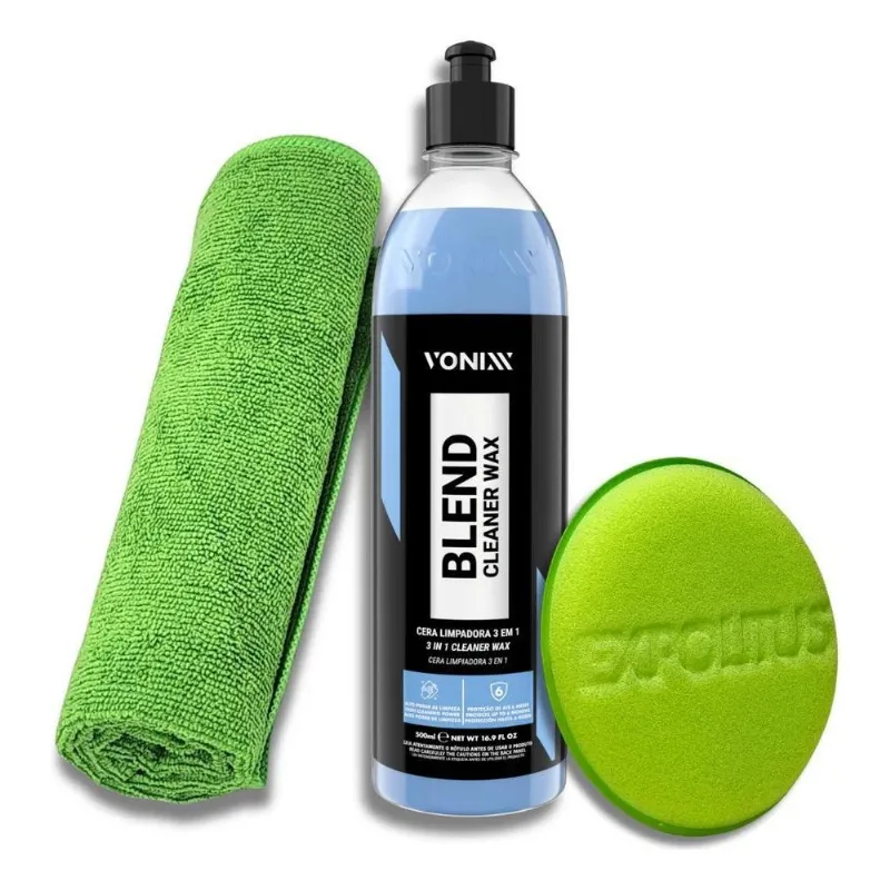 3x Blend Cleaner Wax Vonixx Carnauba Sílica E Cera Automotiv