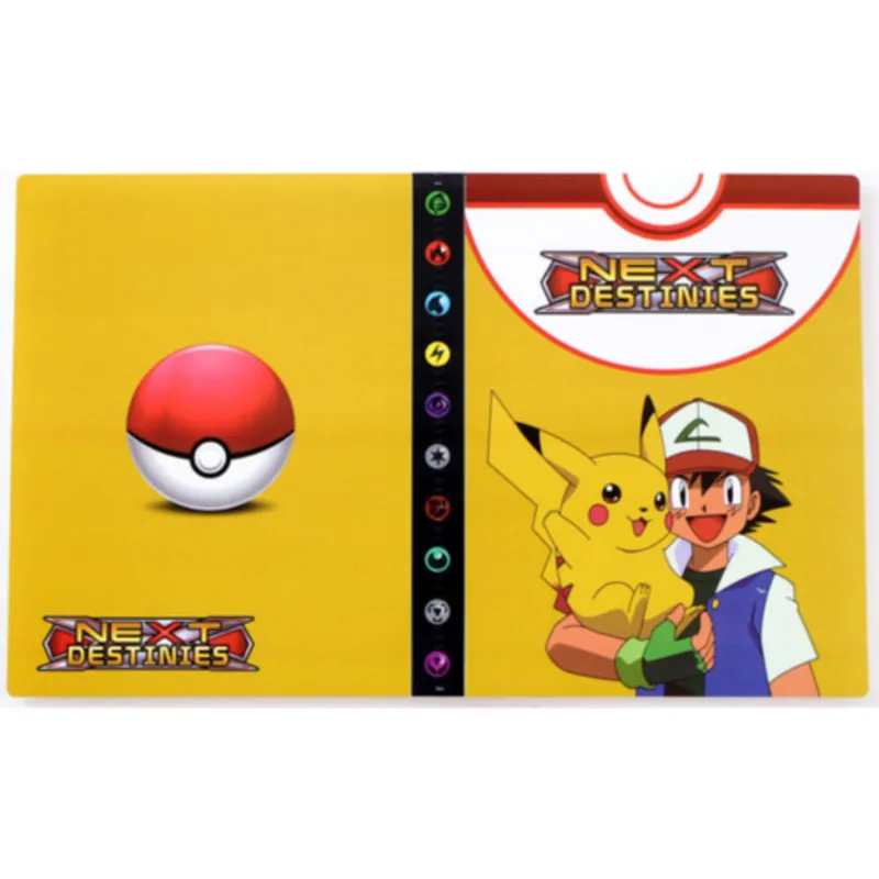Álbum Oficial Pokémon Porta 240 Cartas Pikachu Ash