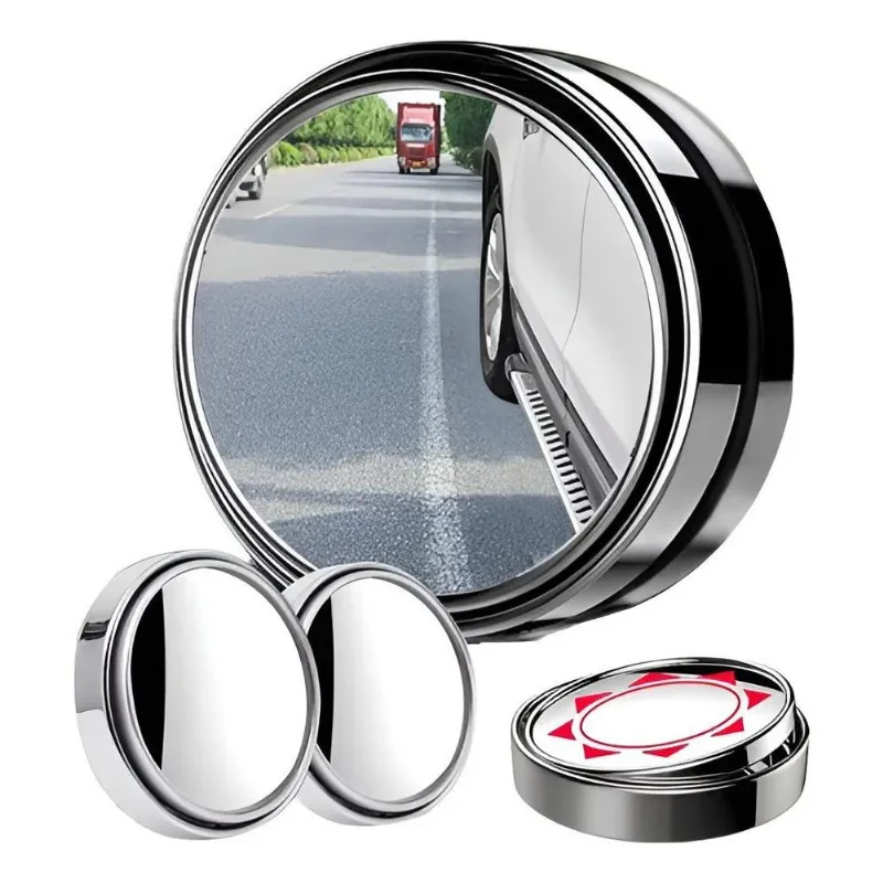 Kit 2 Espelhos Convexo 360 Graus Auxiliar Para Retrovisor