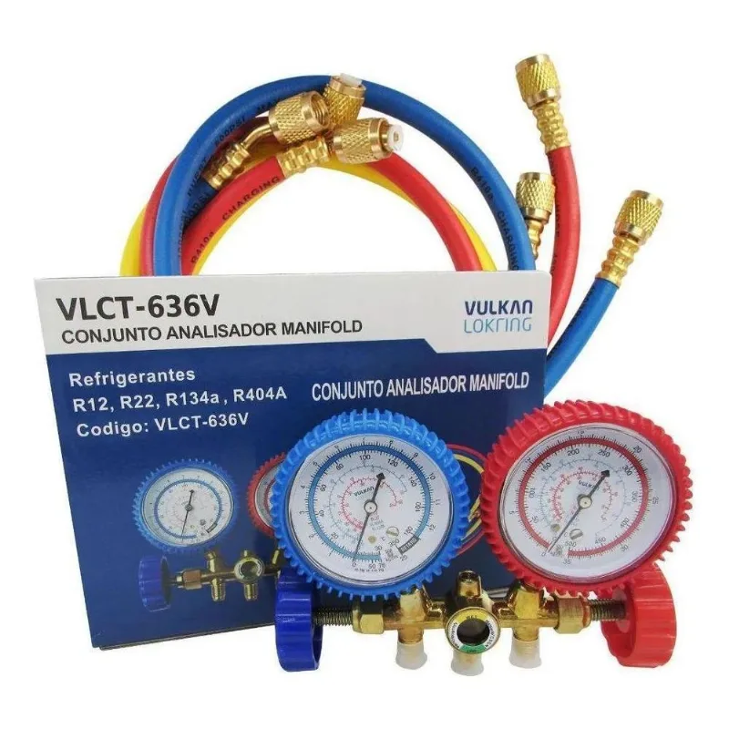 Manifold Com 3 Mangueiras 90cm Vulkan Gás