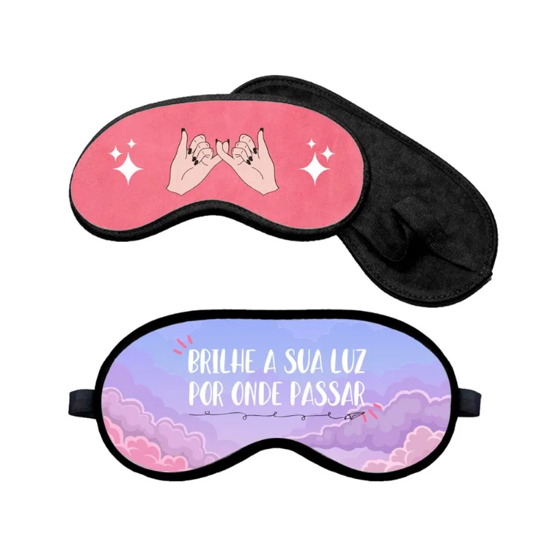 2 Máscaras Para Dormir Tapa Olhos Venda Amigas Kit